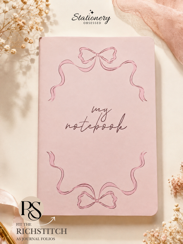 Blush Bow A5 Notebook