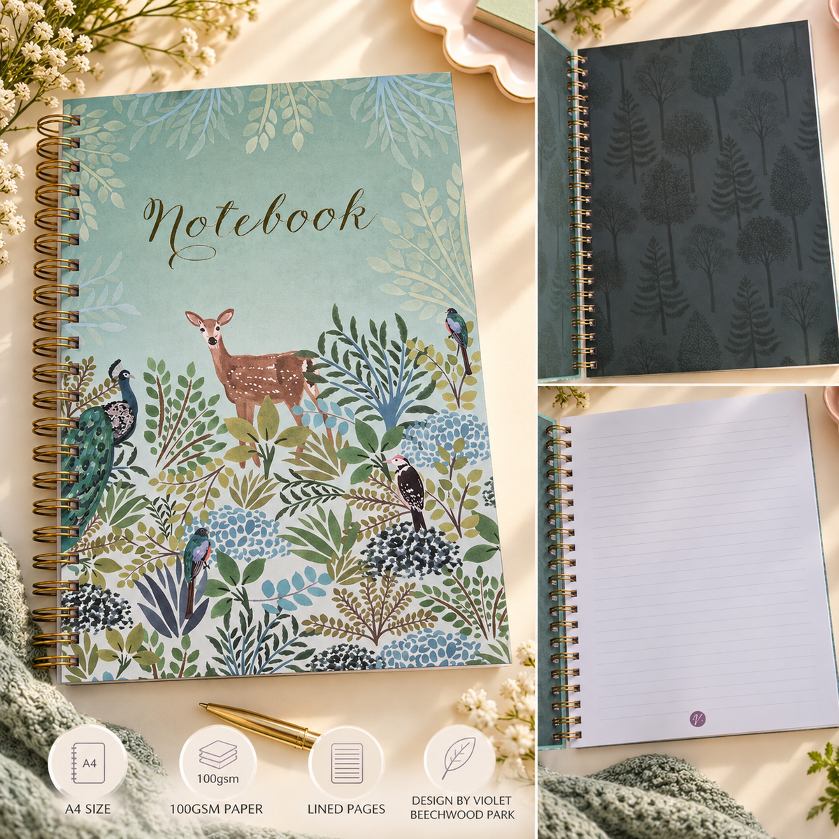 Design by Violet – Beechwood Park A4 Spiral Notebook