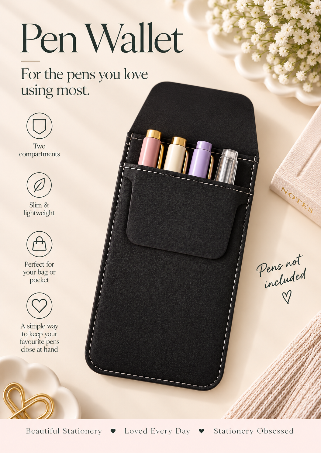 Pen Wallet - for the pens you love the most