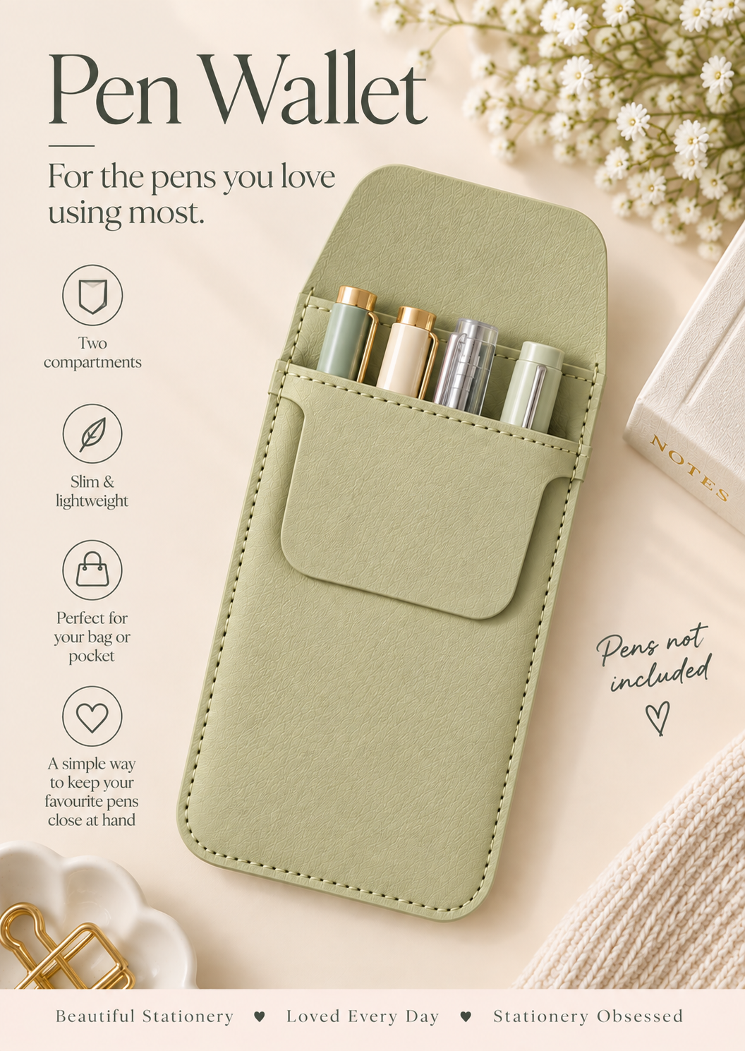 Pen Wallet - for the pens you love the most
