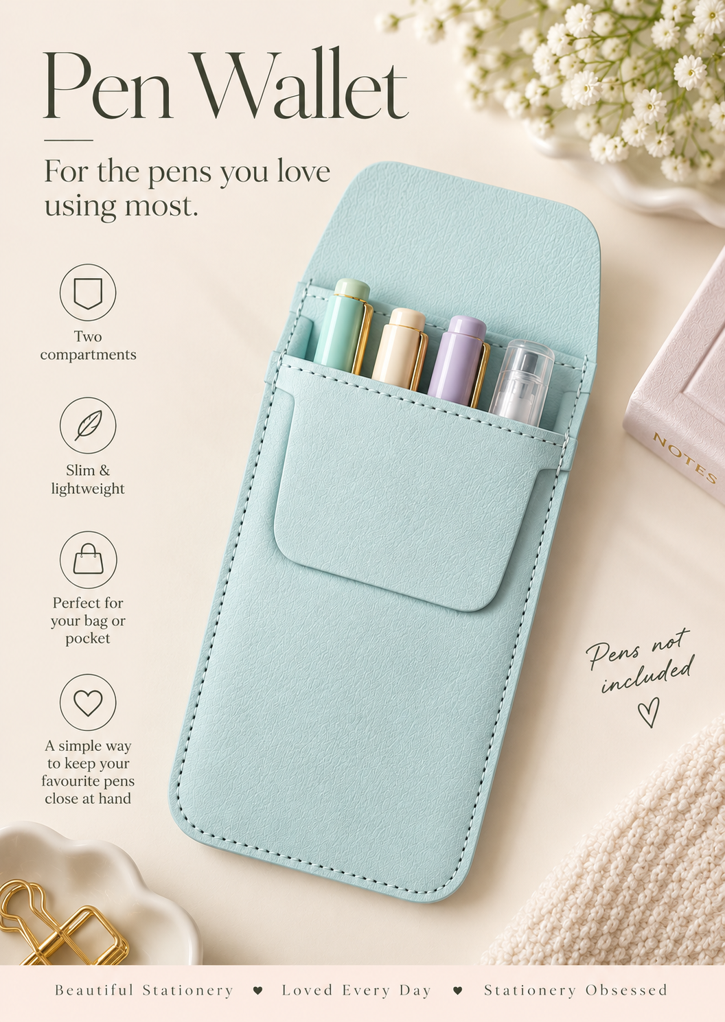 Pen Wallet - for the pens you love the most