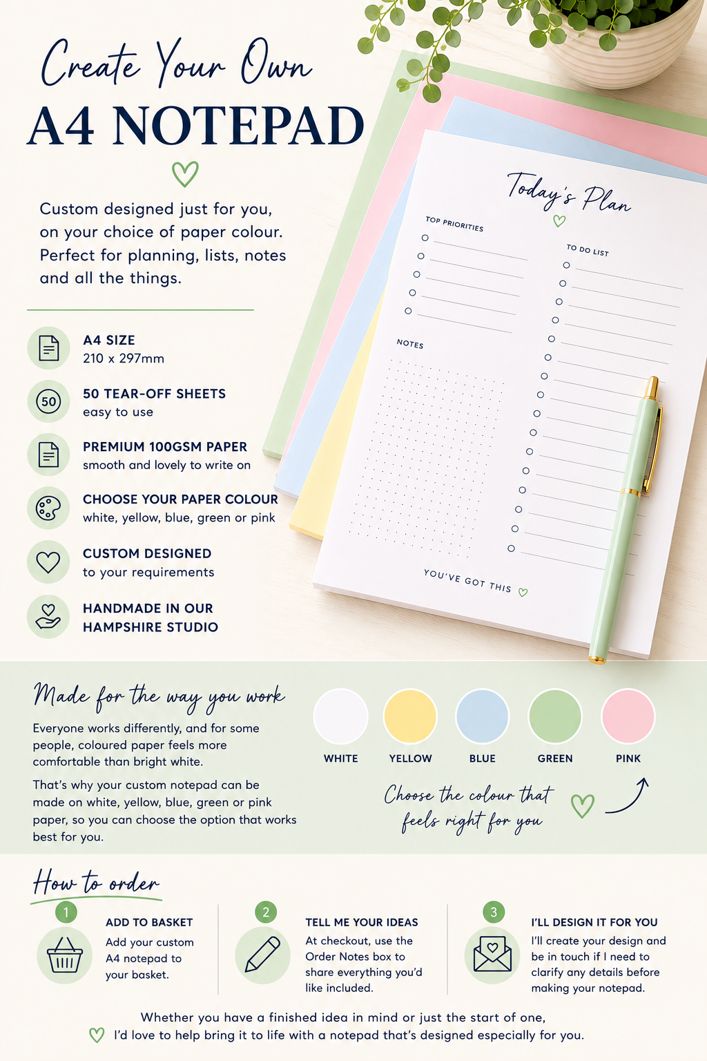 Create Your Own A4 Notepad