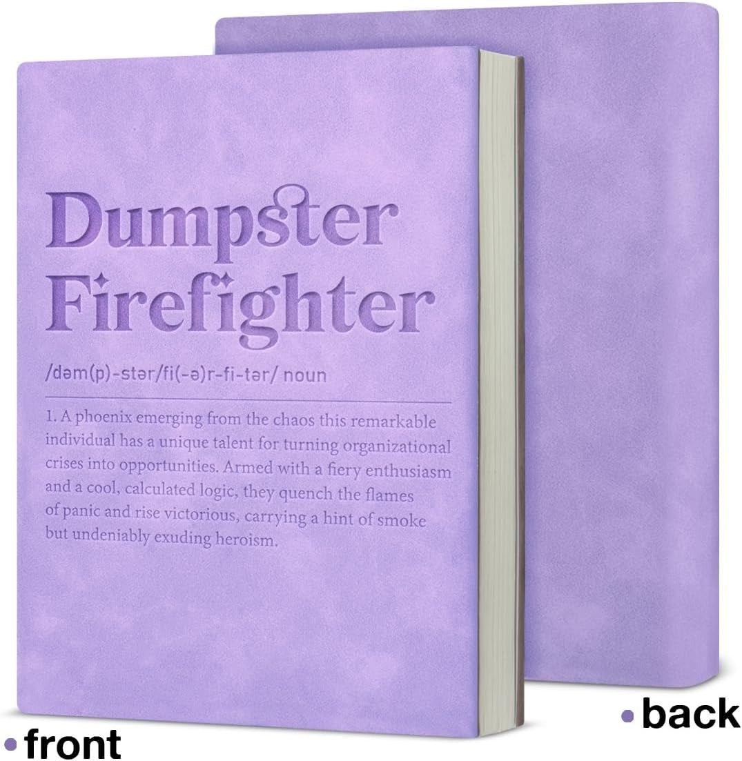 Dumpster Firefighter – Funny A5 Soft-Touch Faux Leather Notebook