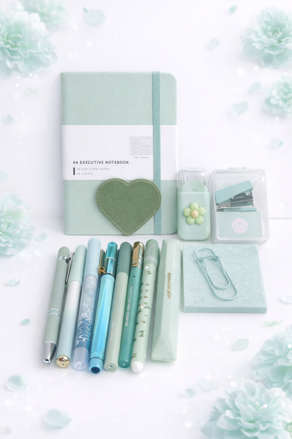 Mint Mood – 15 Piece Stationery Collection