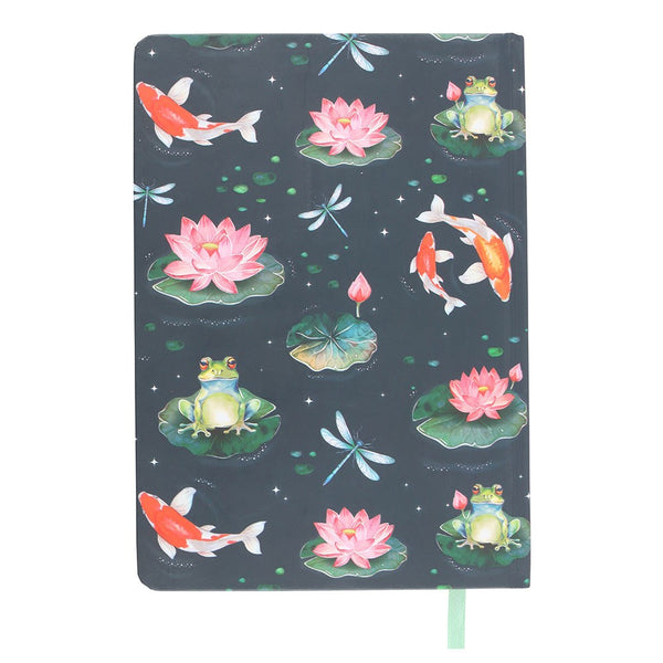 Pond Print A5 Notebook – Gold Edged