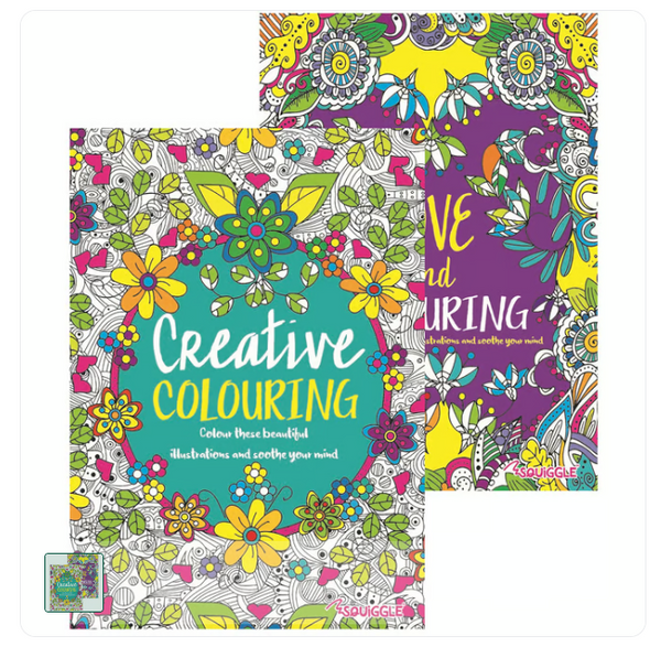 Adult Creative Colouring Book – 24 Relaxing Designs