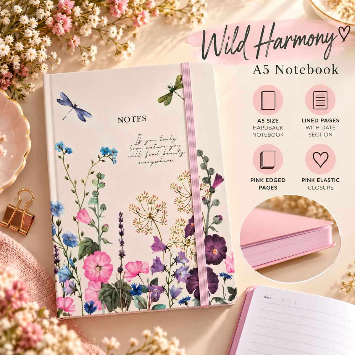 A5 Notebook - Wild Harmony