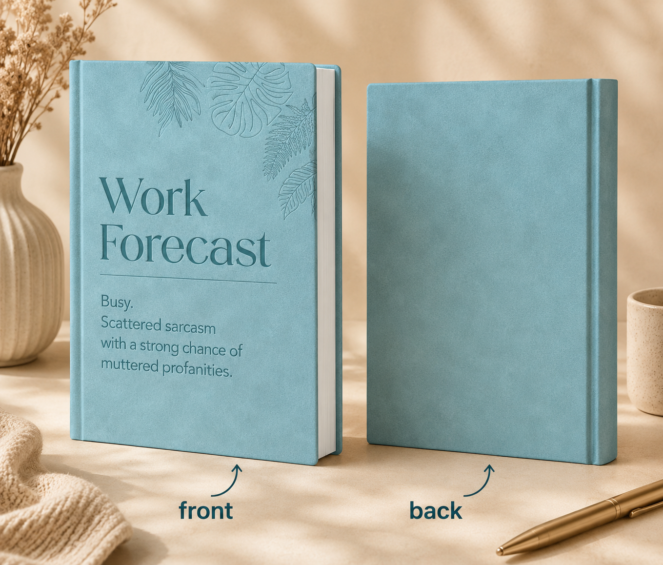 Work Forecast – Funny A5 Soft-Touch Faux Leather Notebook