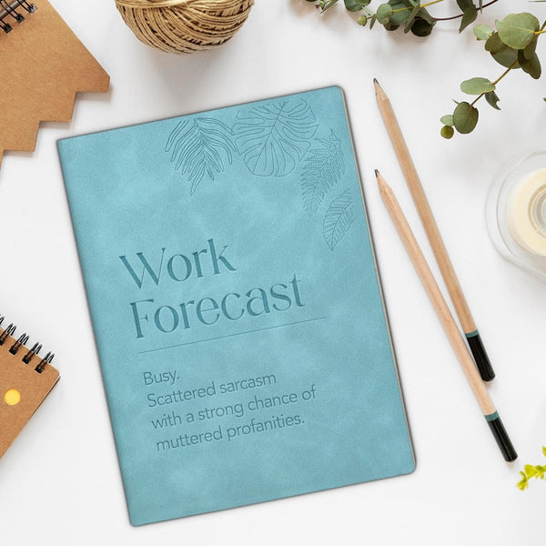 Work Forecast – Funny A5 Soft-Touch Faux Leather Notebook