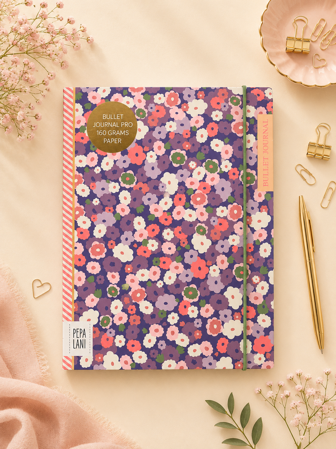 A5 Bright Flower Bullet Journal – 160gsm