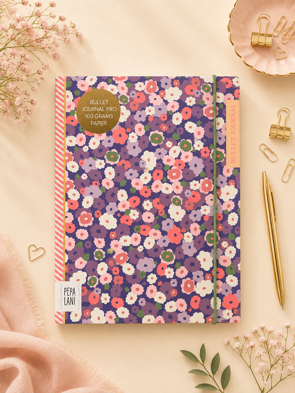 A5 Bright Flower Bullet Journal – 160gsm