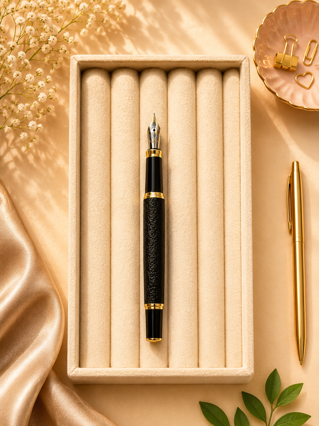 Luxury Metallic Fountain Pen - Fine Nib