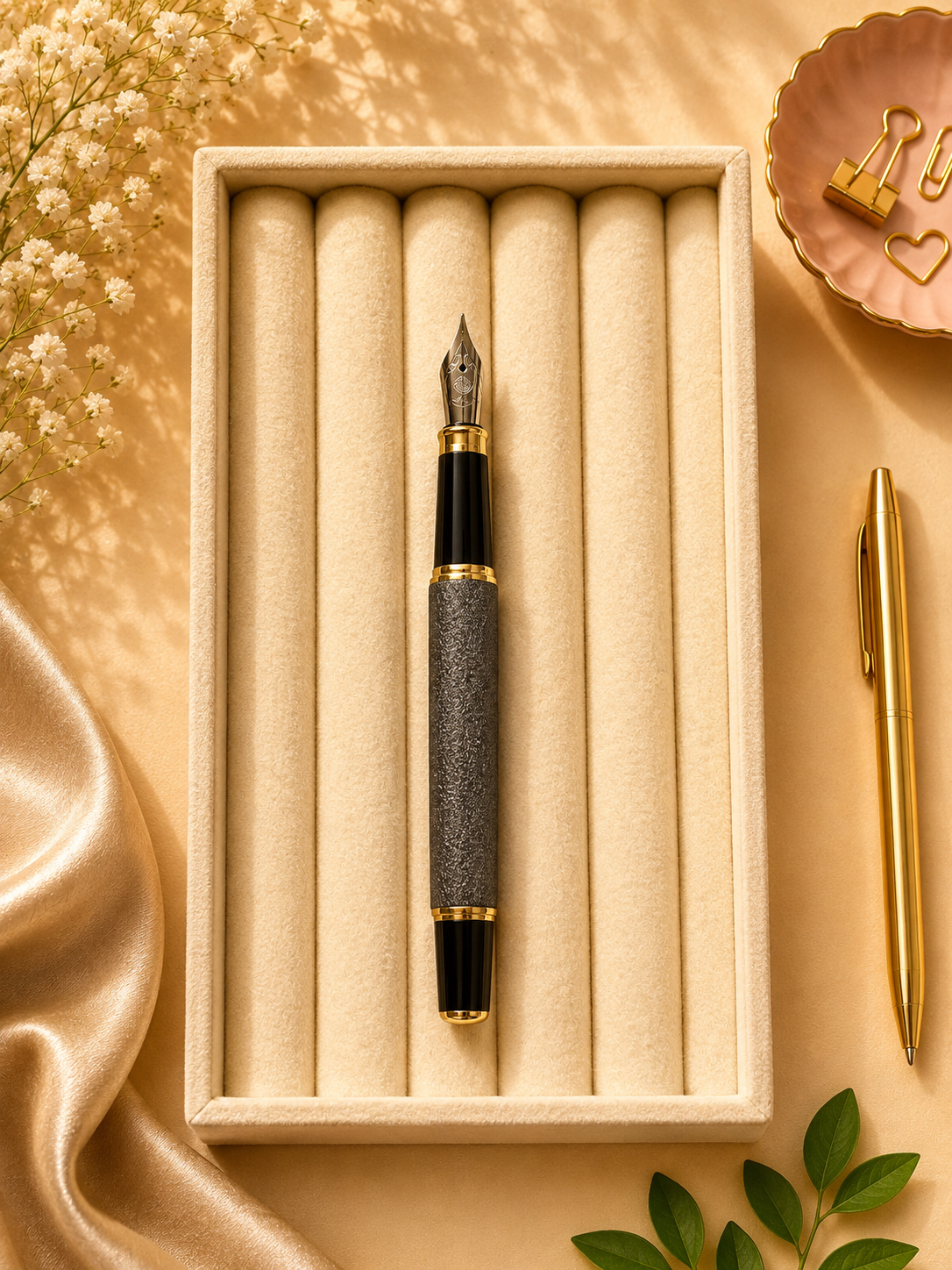 Luxury Metallic Fountain Pen - Fine Nib