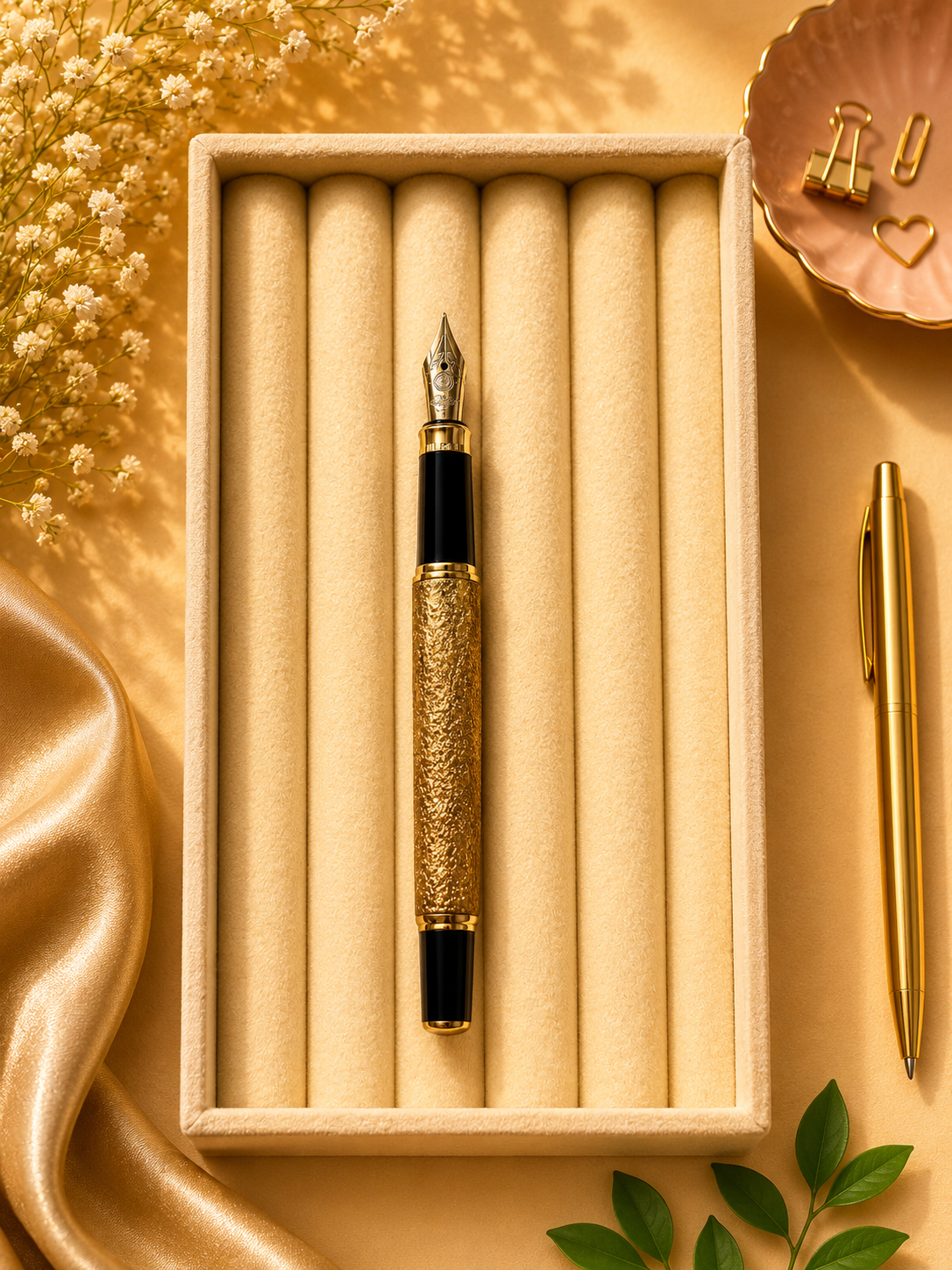 Luxury Metallic Fountain Pen - Fine Nib