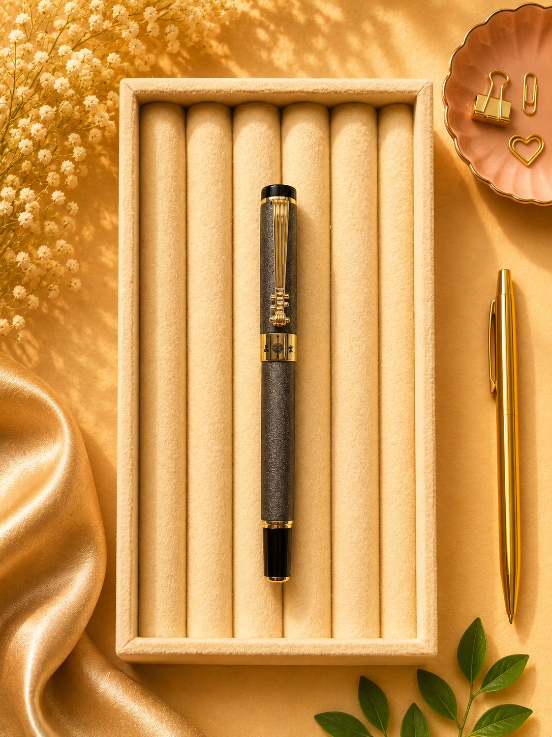 Luxury Metallic Fountain Pen - Fine Nib