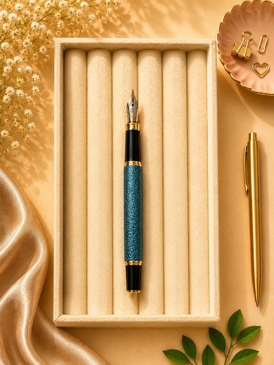 Luxury Metallic Fountain Pen - Fine Nib