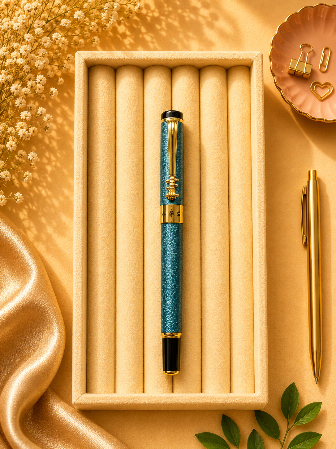 Luxury Metallic Fountain Pen - Fine Nib