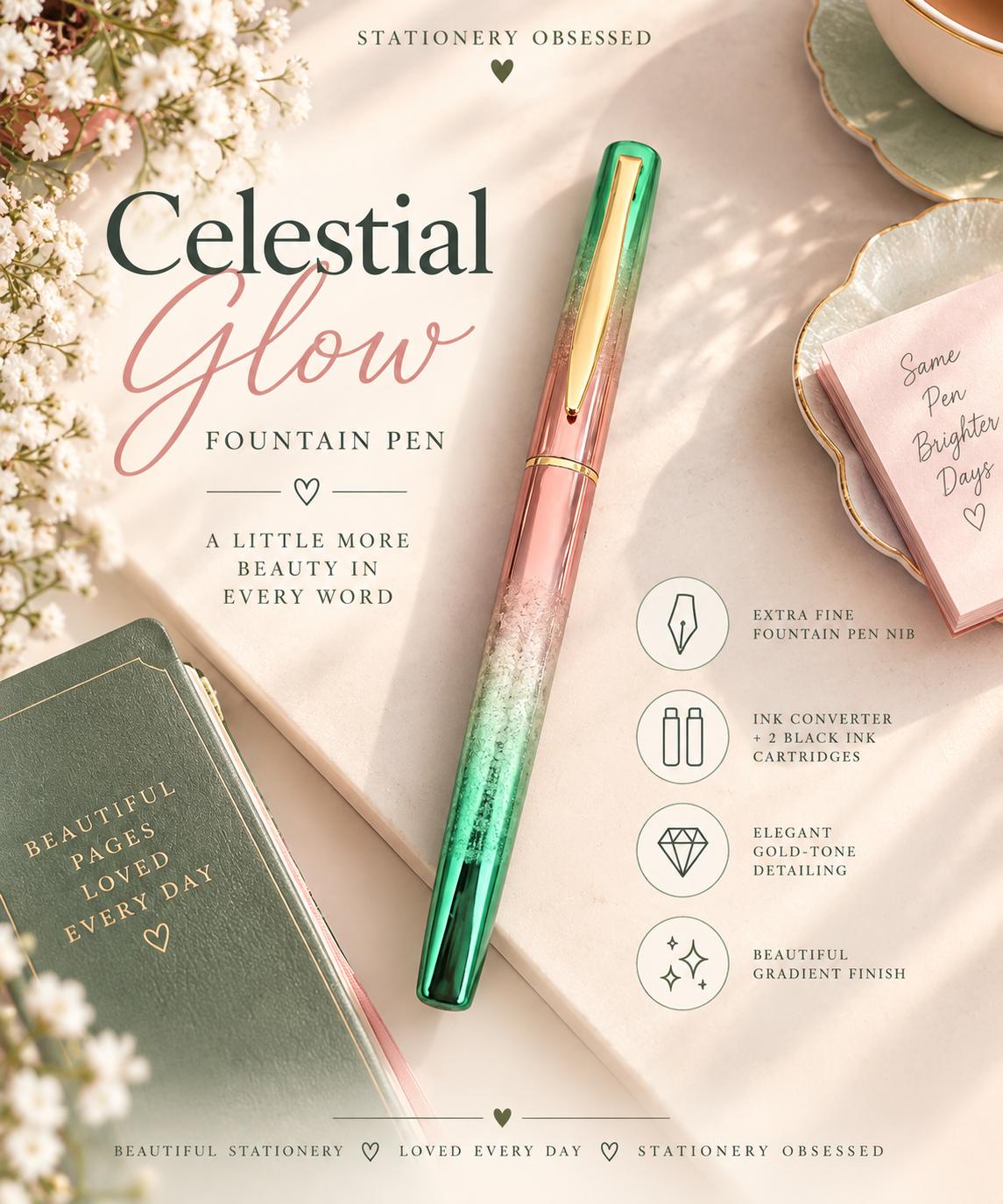 Celestial Glow Extra Fine Fountain Pen