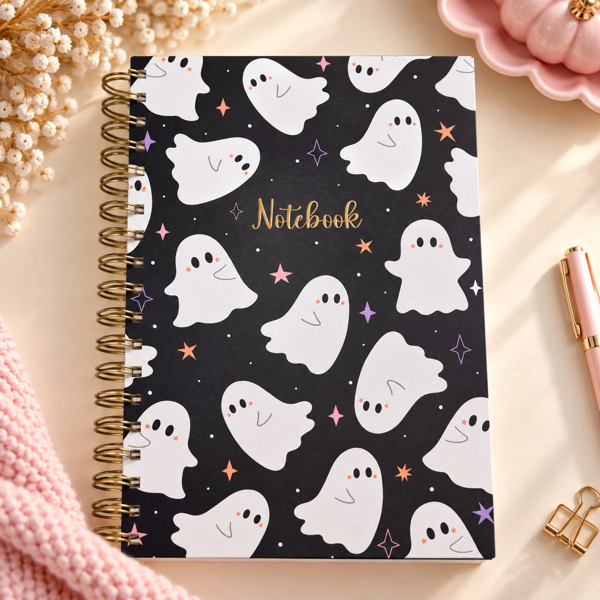 Ghostly Scribbles – B5 Chunky Spiral Notebook