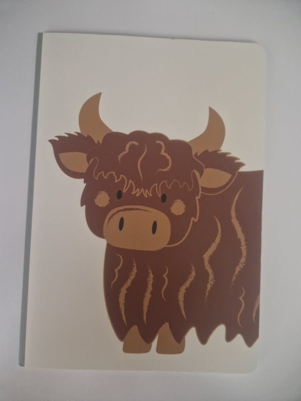 Waters and Noble Highland Cow Soft Bound Notenook (A5)