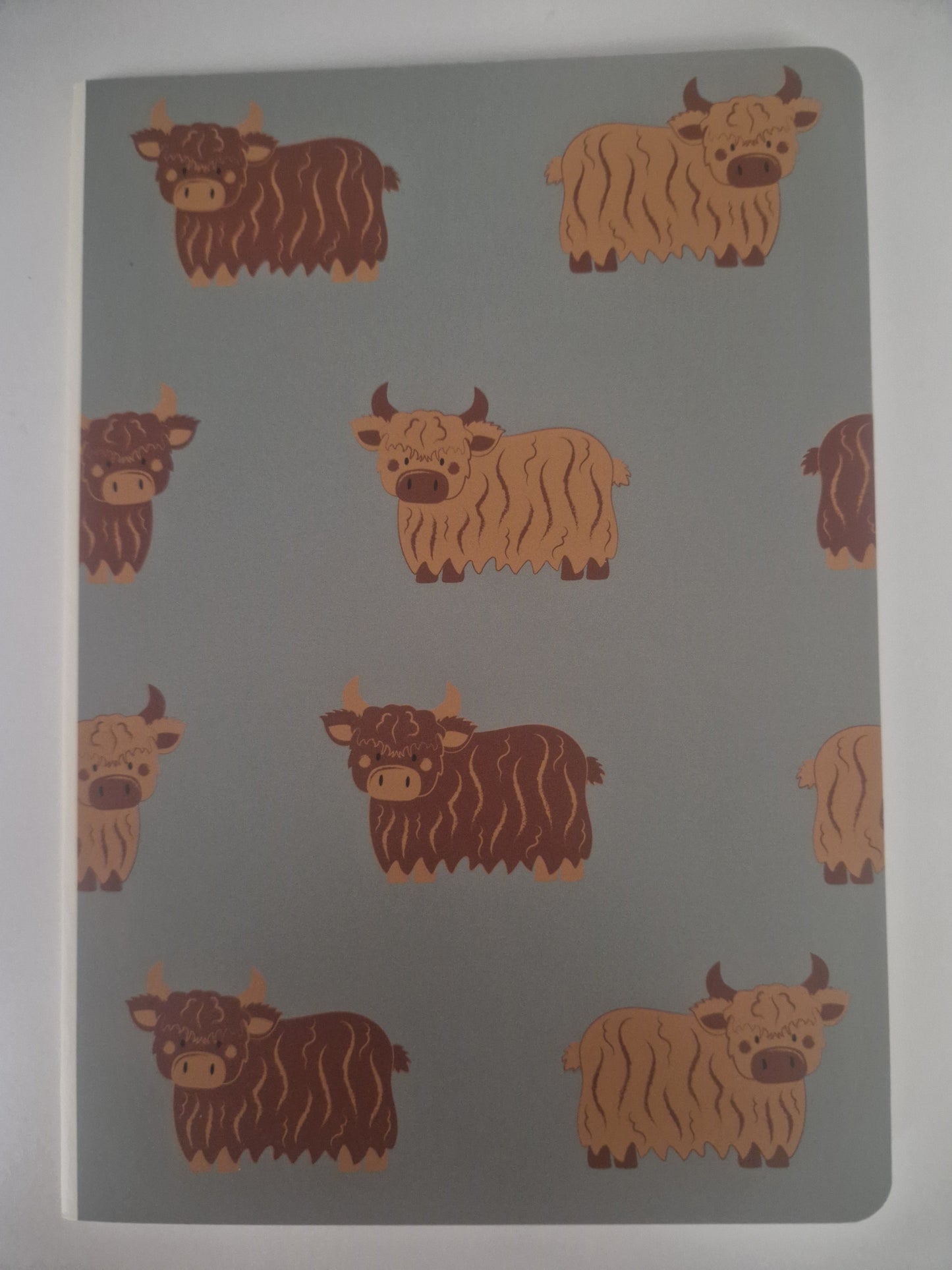 Waters and Noble Highland Cow Soft Bound Notenook (A5)