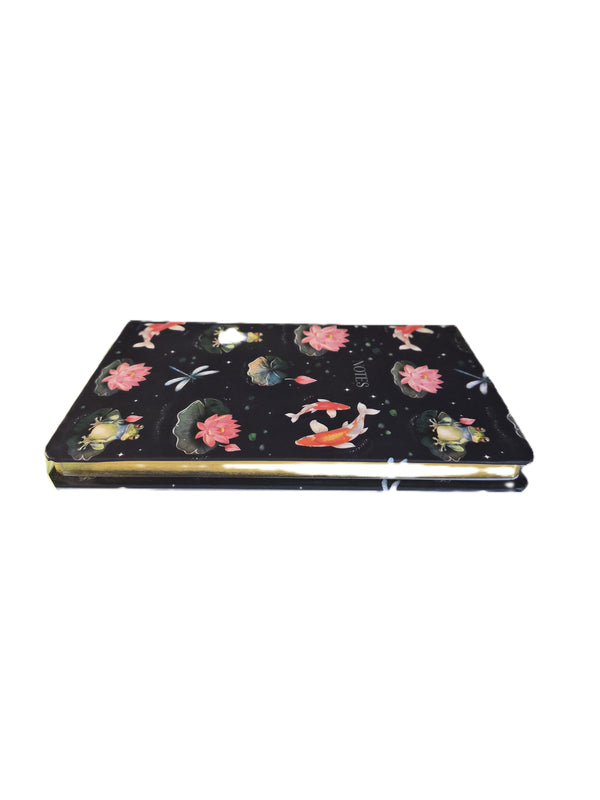 Pond Print A5 Notebook – Gold Edged