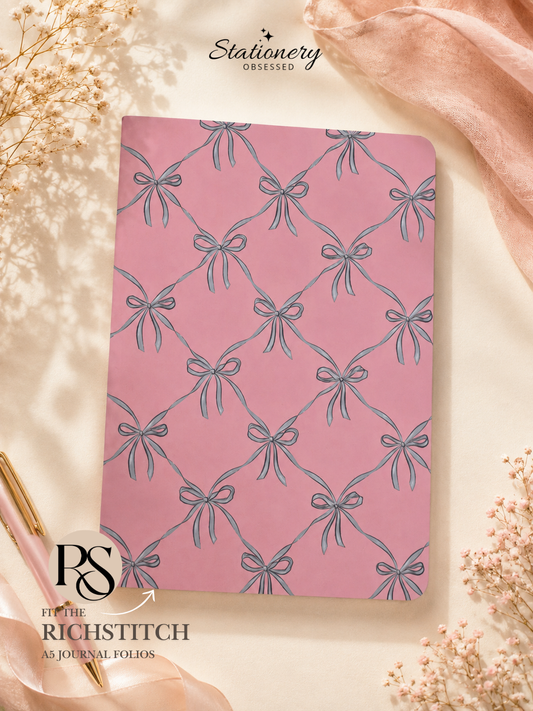 Pink Ribbon Bow A5 Notebook