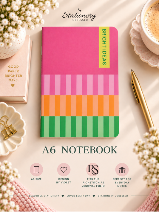 A6 Bright Ideas Field Notes Notebook – Design by Violet