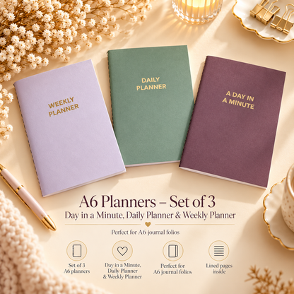 A6 Journal Planner Collection – Set of 3