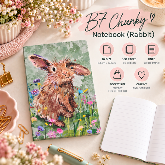 B7 Chunky Rabbit Pocket Notebook
