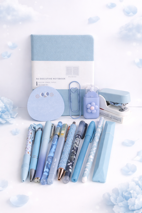 Powder Blue – 15 Piece Stationery Collection