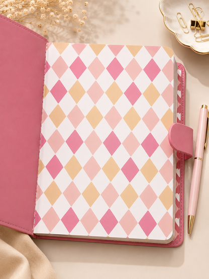 Waters & Noble PU A5 Refillable Organiser - Pink