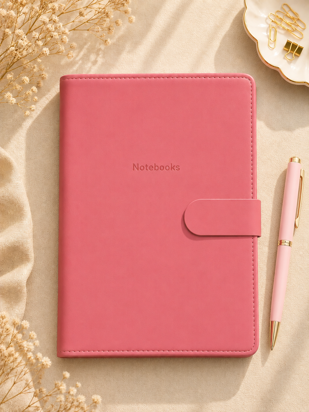 Waters & Noble PU A5 Refillable Organiser - Pink