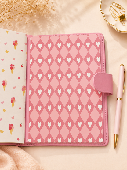 Waters & Noble PU A5 Refillable Organiser - Pink