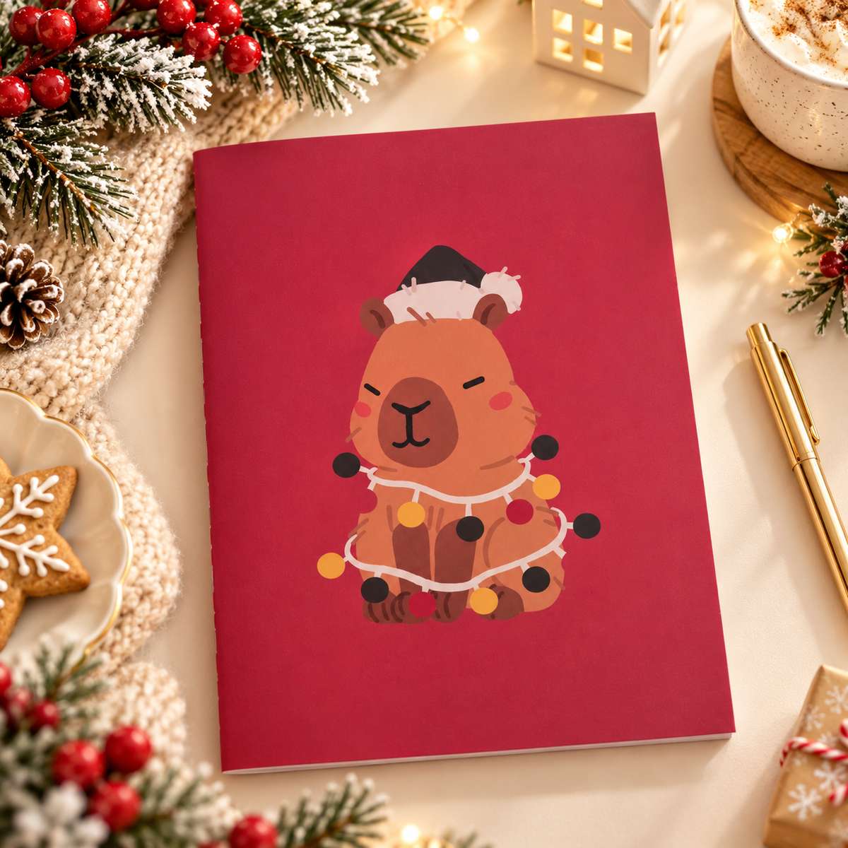 A5 Notebook - Capybara Lights