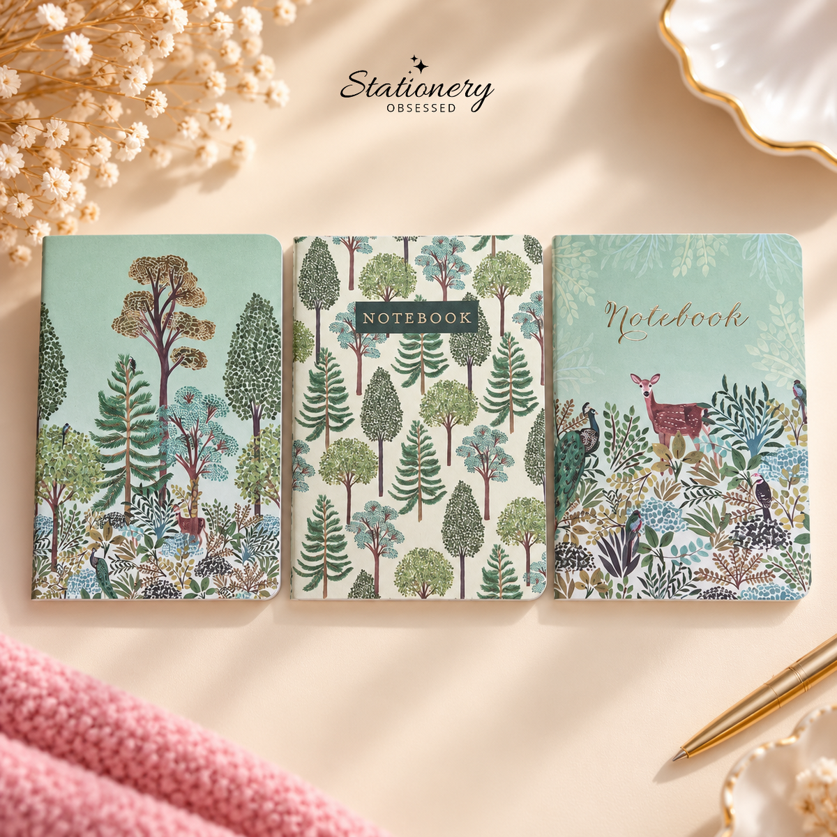 Design by Violet Beechwood Park A6 Notebooks – Set of 3