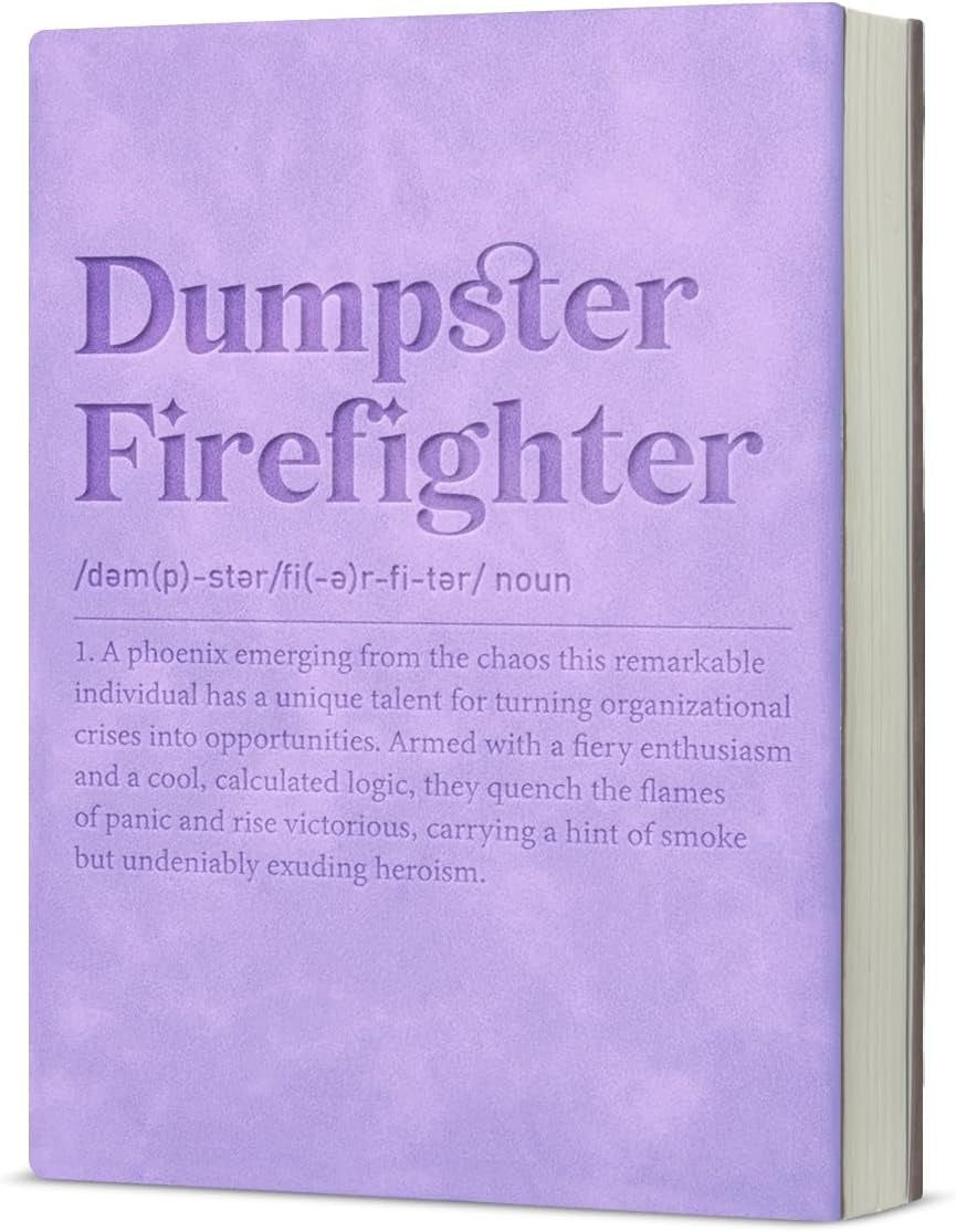 Dumpster Firefighter – Funny A5 Soft-Touch Faux Leather Notebook