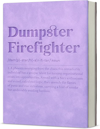 Dumpster Firefighter – Funny A5 Soft-Touch Faux Leather Notebook