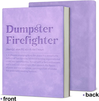Dumpster Firefighter – Funny A5 Soft-Touch Faux Leather Notebook