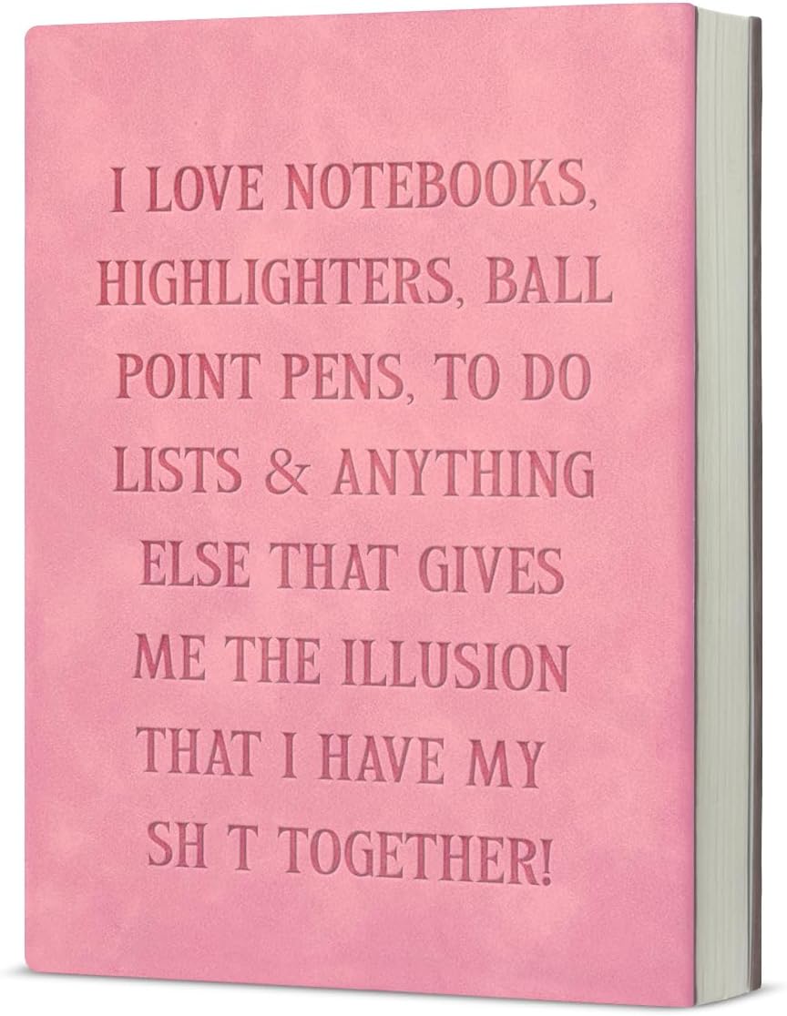I Love Notebooks, Highlighters & To-Do Lists – A5 Soft-Touch Faux Leather Notebook