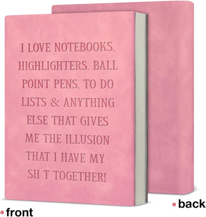 I Love Notebooks, Highlighters & To-Do Lists – A5 Soft-Touch Faux Leather Notebook