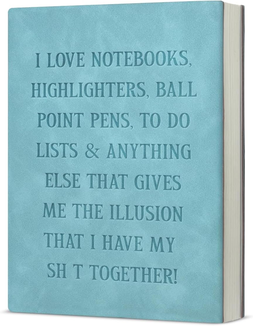 I Love Notebooks, Highlighters & To-Do Lists – A5 Soft-Touch Faux Leather Notebook