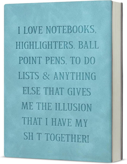 I Love Notebooks, Highlighters & To-Do Lists – A5 Soft-Touch Faux Leather Notebook