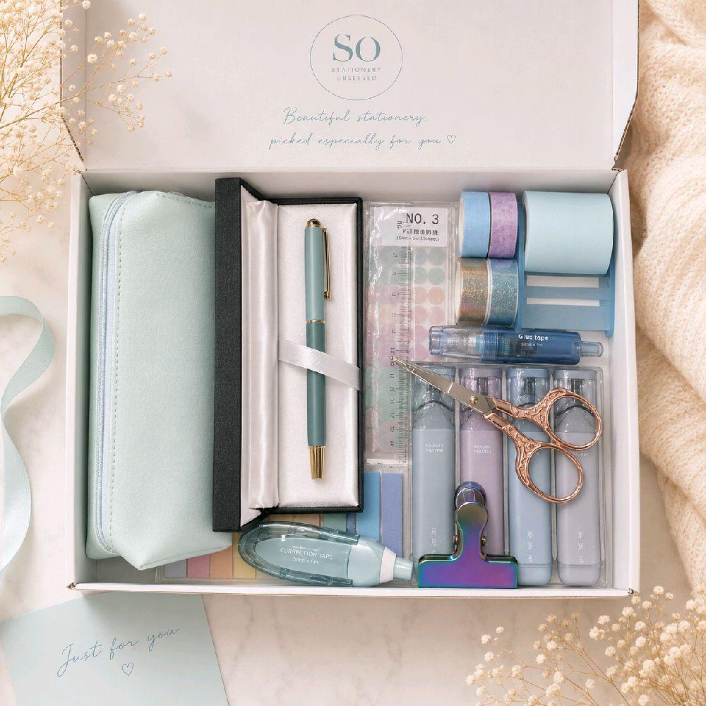 Stationery Obsessed x The Leah Way Journaling Essentials Starter Kit - Complete with Fountain Pen, Pencil Case, Highlighters, Ruler, Snip Snips and more..