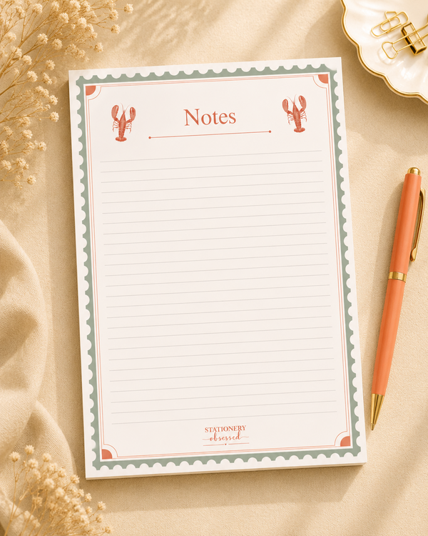Lobster A4 Note Pad