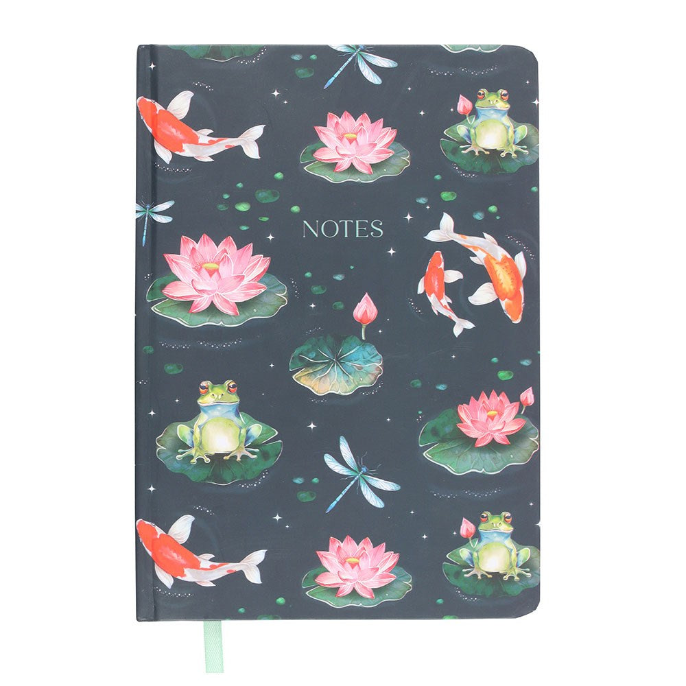 Pond Print A5 Notebook – Gold Edged