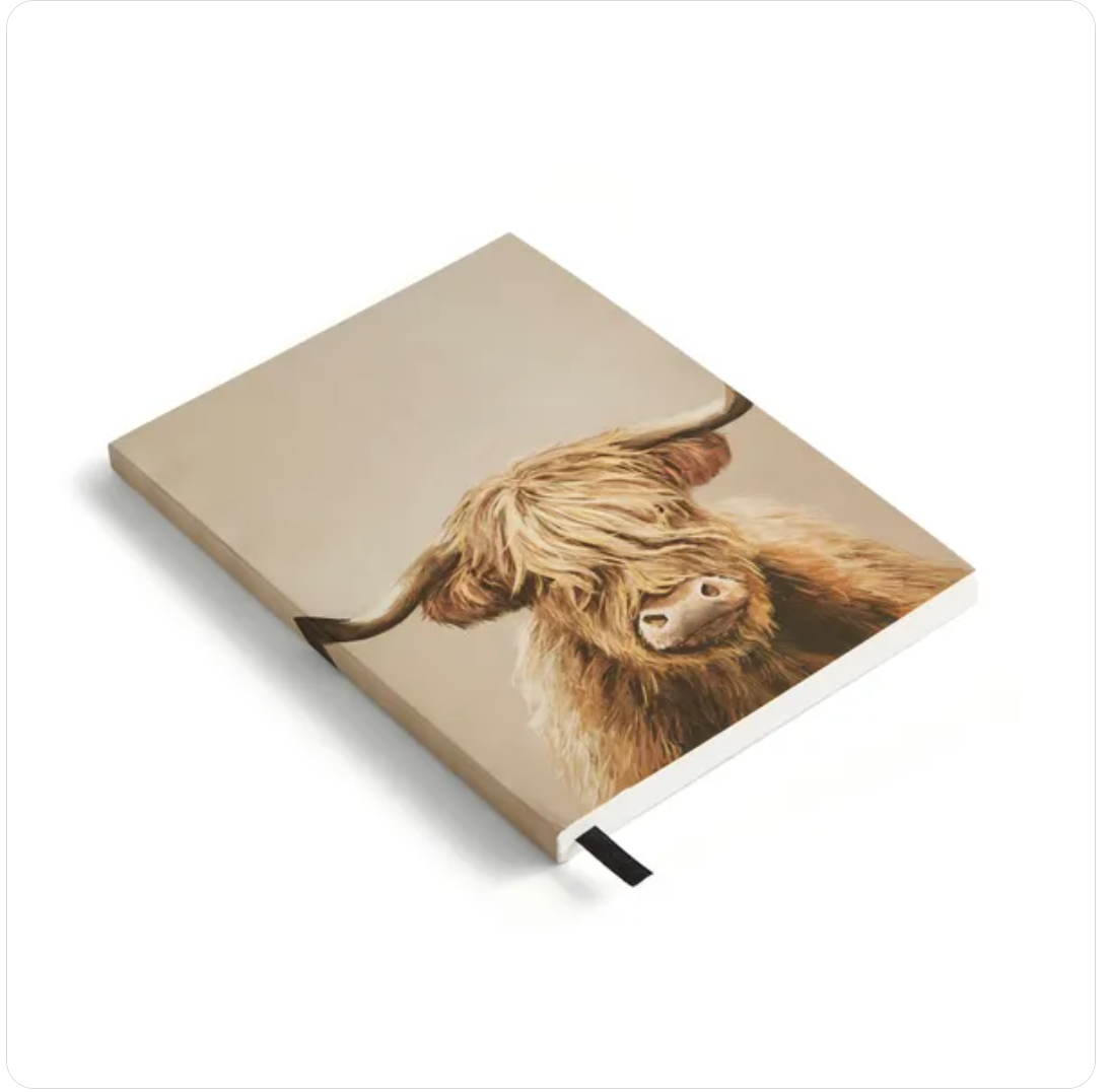 Waters and Noble Highland Cow Softbound Notebook (A5)
