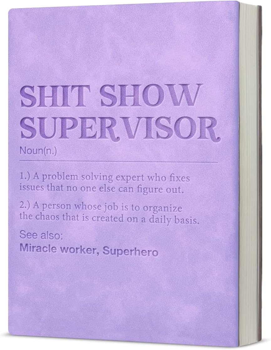 Sh*t Show Supervisor – Funny A5 Soft-Touch Faux Leather Notebook