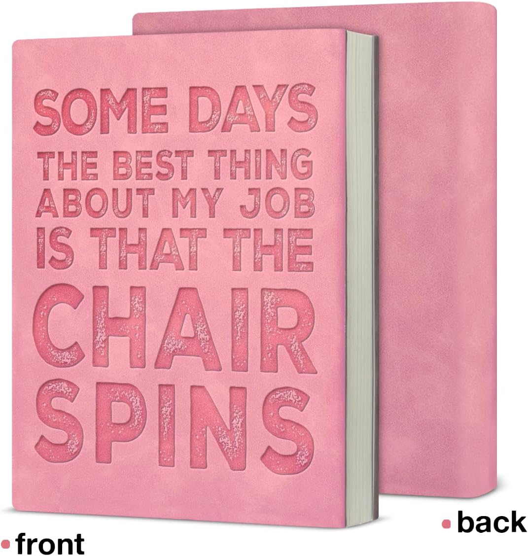 Some Days the Best Thing About My Job Is That the Chair Spins – A5 Soft-Touch Faux Leather Notebook