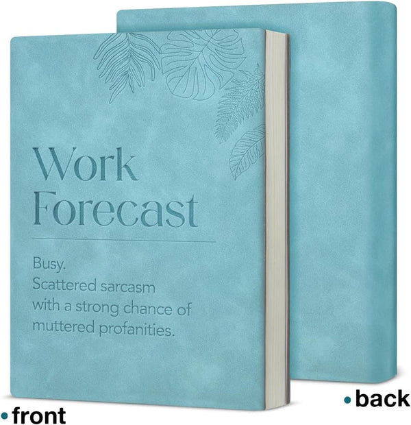 Work Forecast – Funny A5 Soft-Touch Faux Leather Notebook